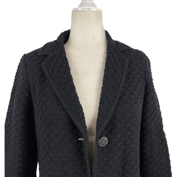 Nino Colombo Women's Size 40 Knit Wool Back Blazer Jacket Made in Italy - Picture 2 of 15